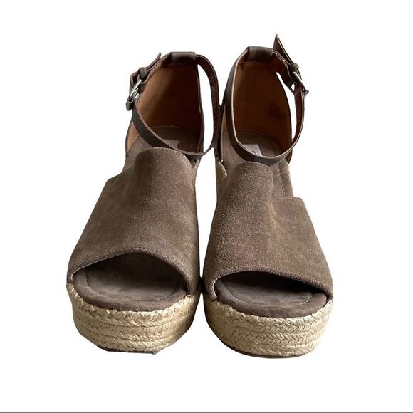 Steve MADDEN Suede Jaylen Wedge Espadrilles Summer Sandals Tan 10 - Picture 7 of 14